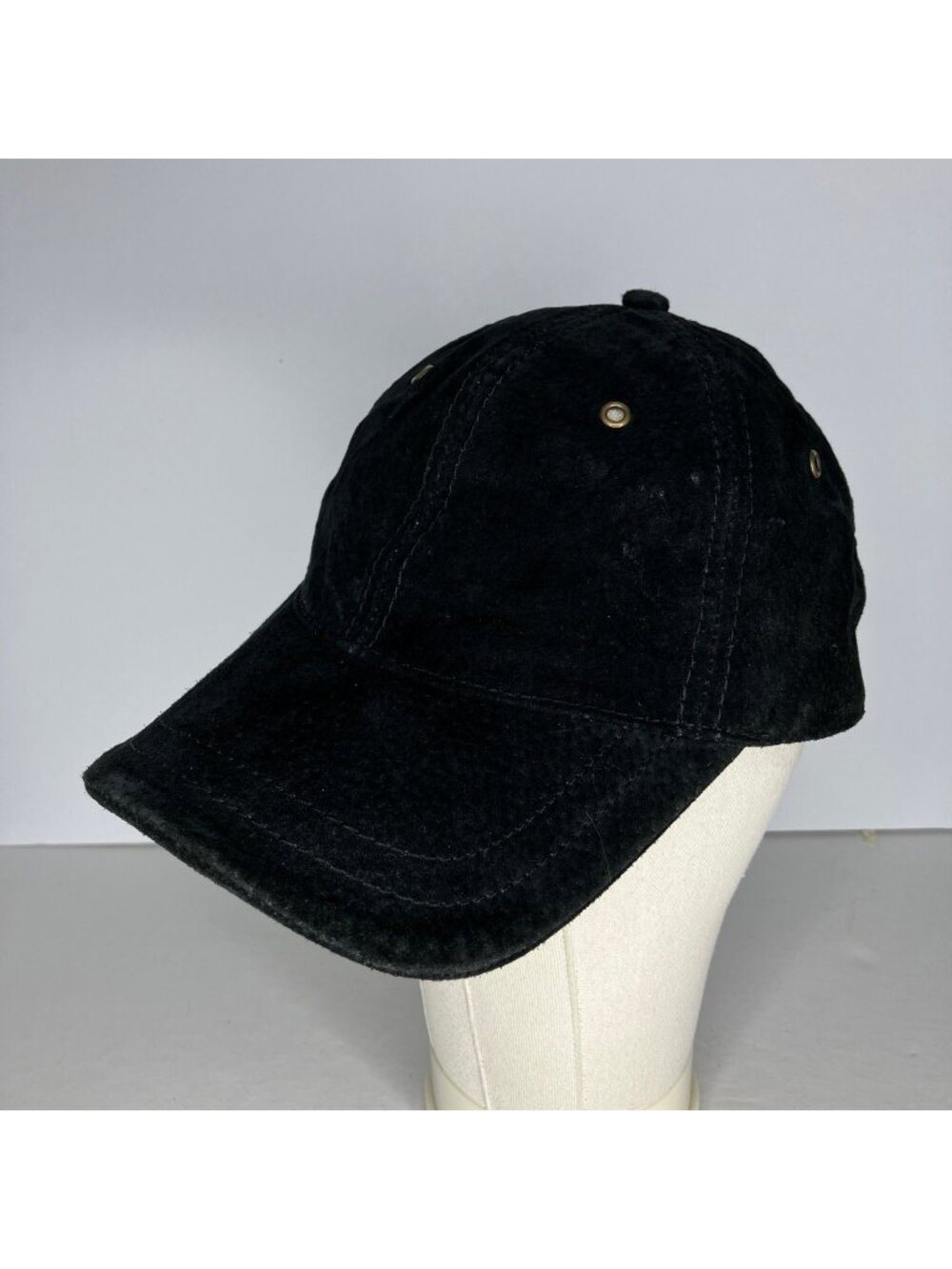 Wilsons Leather Black Suede Baseball Cap Men''s Hat One Size Small
